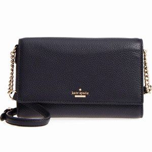 Kate Spade New York Large Oakwood Street Corin Pebbled Leather Crossbody Bag